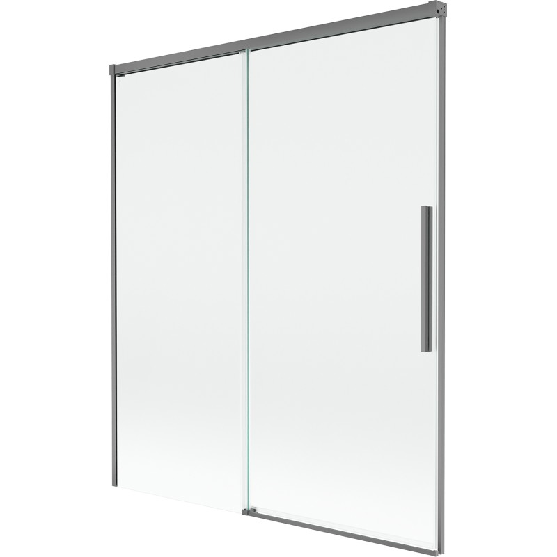 Mexen Rox 2 křídlová rozkládací vanová zástěna 140 x 150 cm, transparentní, gun metal - 8C9-140-001-95-00