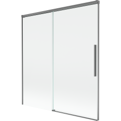 Mexen Rox dvoukřídlá vanová zástěna posuvná 150 x 150 cm, transparentní, gun metal - 8C9-150-001-95-00