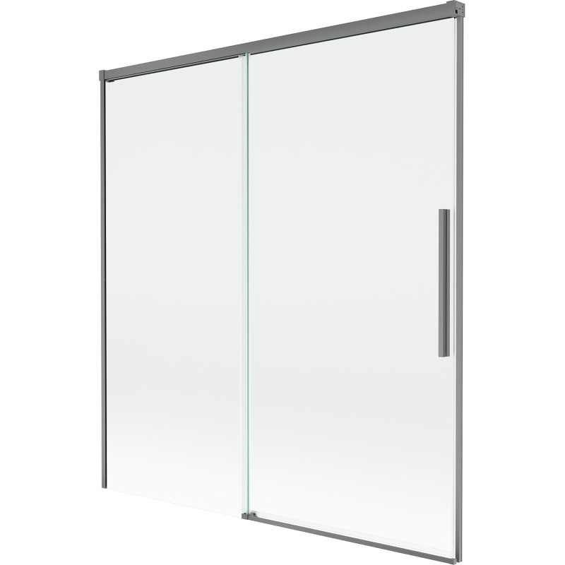 Mexen Rox dvoukřídlá vanová zástěna posuvná 150 x 150 cm, transparentní, gun metal - 8C9-150-001-95-00