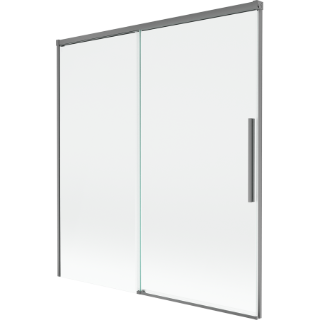Mexen Rox dvoukřídlá vanová zástěna posuvná 150 x 150 cm, transparentní, gun metal - 8C9-150-001-95-00