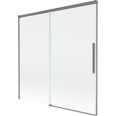 Mexen Rox dvoudílná vanová zástěna posuvná 160 x 150 cm, transparentní, gun metal - 8C9-160-001-95-00