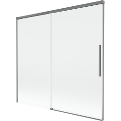 Mexen Rox sprchová zástěna dvoukřídlá posuvná 170 x 150 cm, transparentní, gun metal - 8C9-170-001-95-00