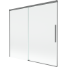 Mexen Rox dvoukřídlá posuvná vanová zástěna 170 x 150 cm, transparentní, gun metal - 8C9-170-001-95-00