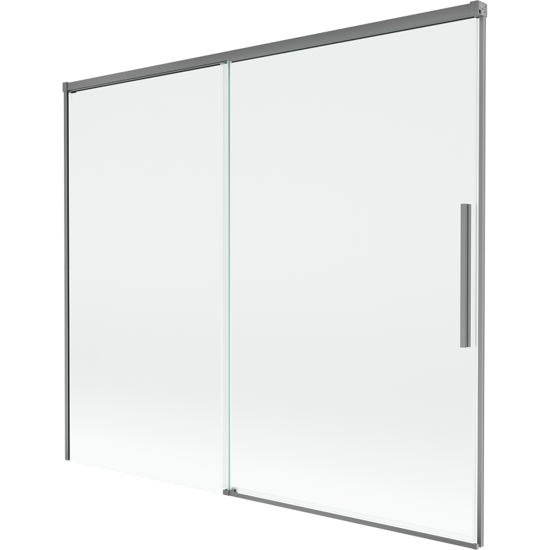 Mexen Rox vanová zástěna 2dílná posuvná 180 x 150 cm, transparentní, gun metal - 8C9-180-001-95-00