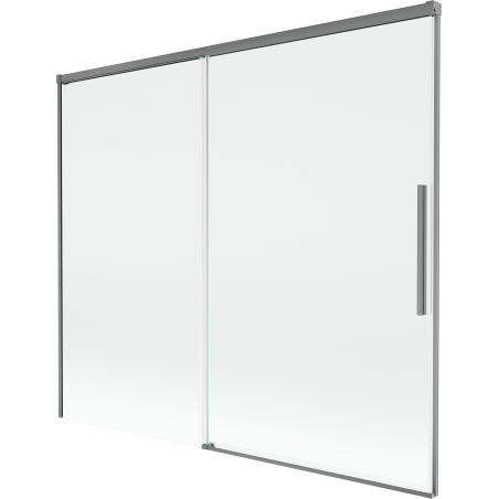 Mexen Rox vanová zástěna 2dílná posuvná 180 x 150 cm, transparentní, gun metal - 8C9-180-001-95-00