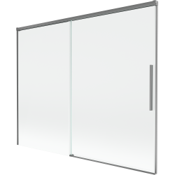 Mexen Rox skládací vanová zástěna 2-křídlová posuvná 190 x 150 cm, transparentní, gun metal - 8C9-190-001-95-00