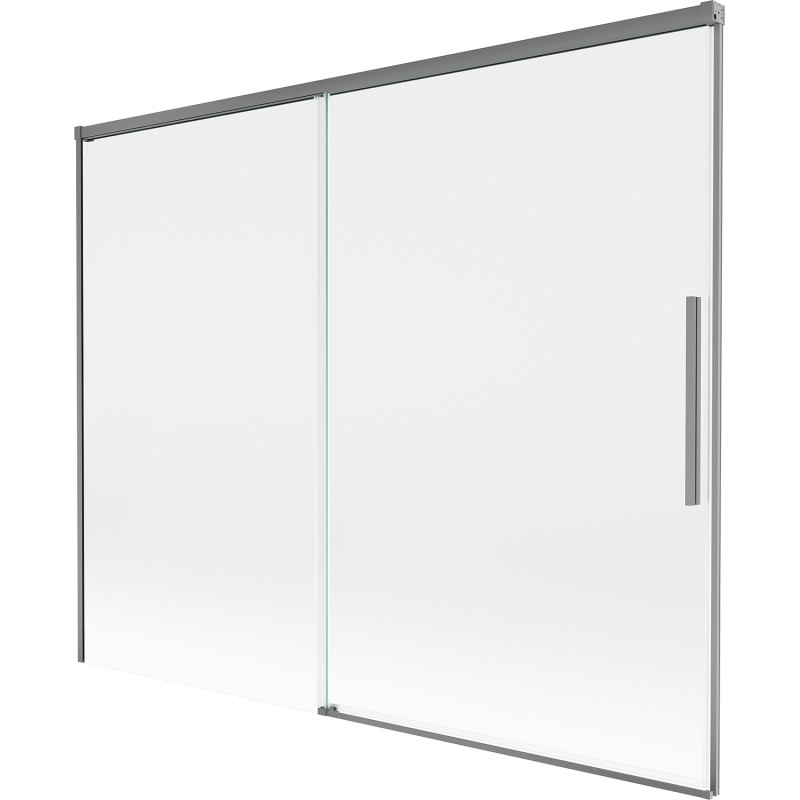 Mexen Rox skládací vanová zástěna 2-křídlová posuvná 190 x 150 cm, transparentní, gun metal - 8C9-190-001-95-00