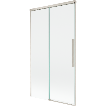 Mexen Rox dvoudílná vanová zástěna, posuvná, 100 x 150 cm, transparentní, kartáčovaný nikl - 8C9-100-001-97-00
