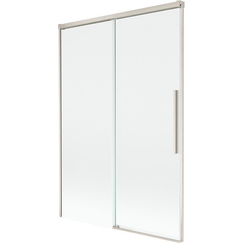 Mexen Rox sprchová zástěna dvoukřídlá posuvná 120 x 150 cm, transparentní, kartáčovaný nikl - 8C9-120-001-97-00