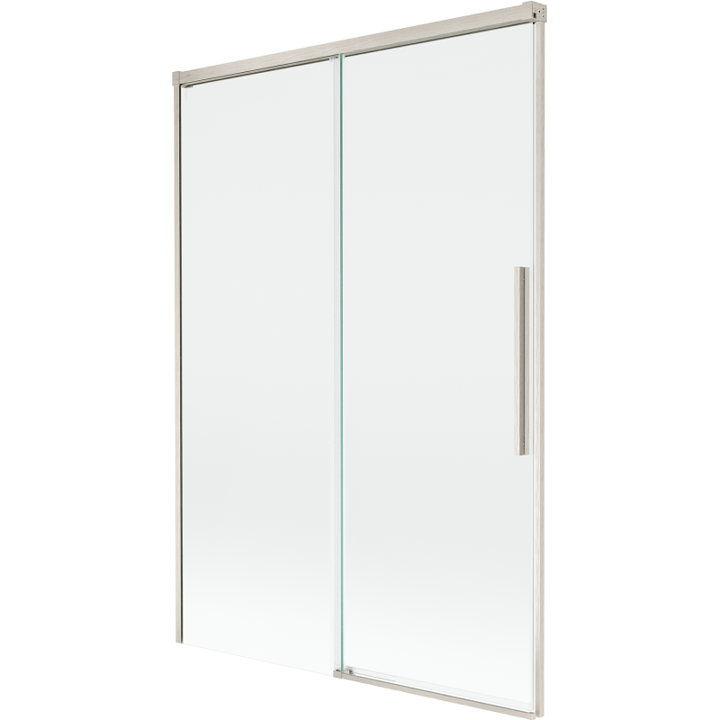 Mexen Rox vanová zástěna 2křídlová posuvná 120 x 150 cm, transparentní, kartáčovaný nikl - 8C9-120-001-97-00