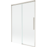 Mexen Rox vanová zástěna 2křídlová posuvná 120 x 150 cm, transparentní, kartáčovaný nikl - 8C9-120-001-97-00
