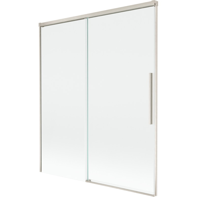 Mexen Rox vaničková zástěna 2-dílná posuvná 140 x 150 cm, transparentní, kartáčovaný nikl - 8C9-140-001-97-00