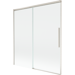 Mexen Rox sprchová zástěna 2-křídlová posuvná 150 x 150 cm, transparentní, kartáčovaný nikl - 8C9-150-001-97-00