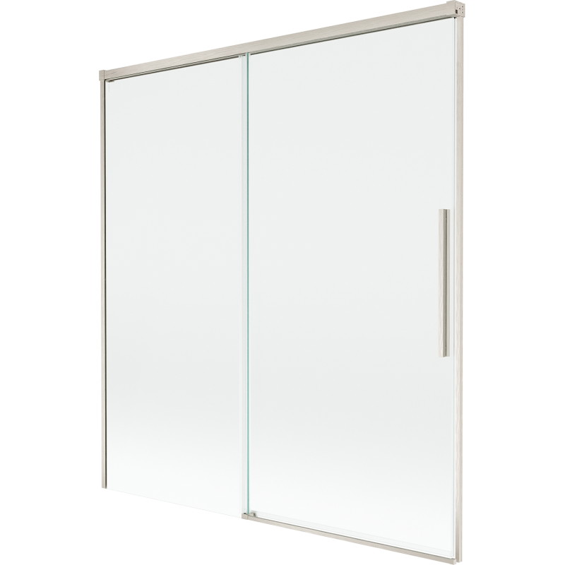 Mexen Rox 2křídlé posuvné vanové zástěny 150 x 150 cm, transparentní, kartáčovaný nikl - 8C9-150-001-97-00