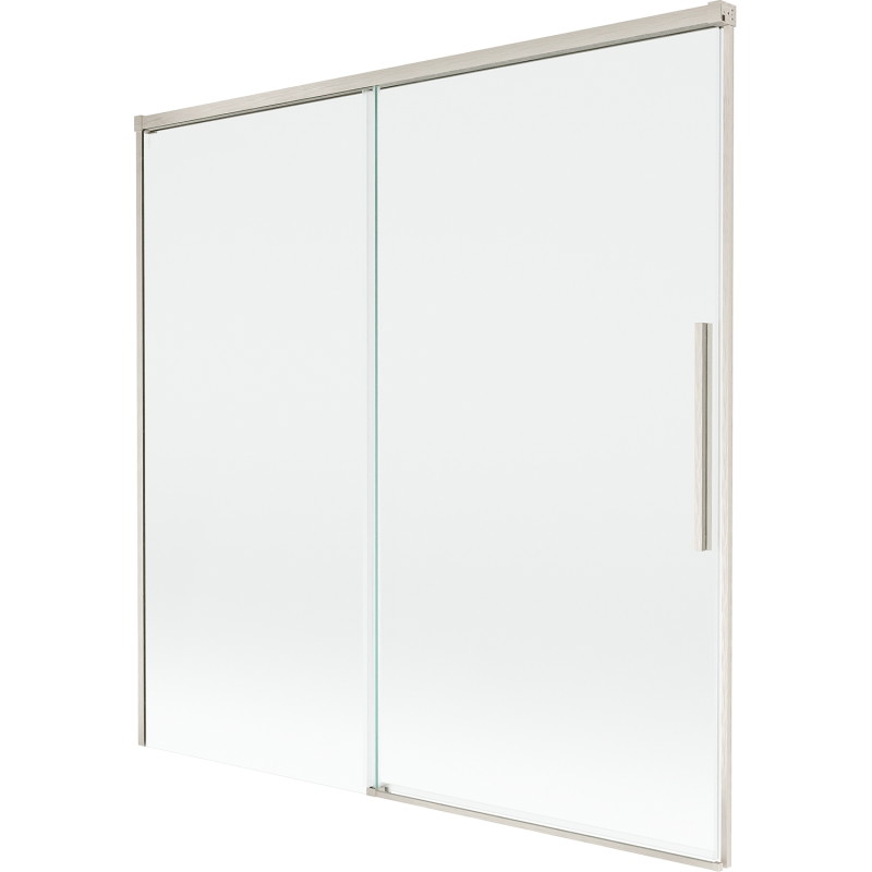 Mexen Rox sprchová zástěna 2-dílná posuvná 160 x 150 cm, transparentní, kartáčovaný nikl - 8C9-160-001-97-00