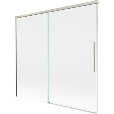 Mexen Rox vanová zástěna, dvoukřídlá, posuvná 170 x 150 cm, transparentní, kartáčovaný nikl - 8C9-170-001-97-00