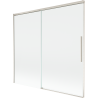 Mexen Rox vanová zástěna, dvoukřídlá, posuvná 170 x 150 cm, transparentní, kartáčovaný nikl - 8C9-170-001-97-00