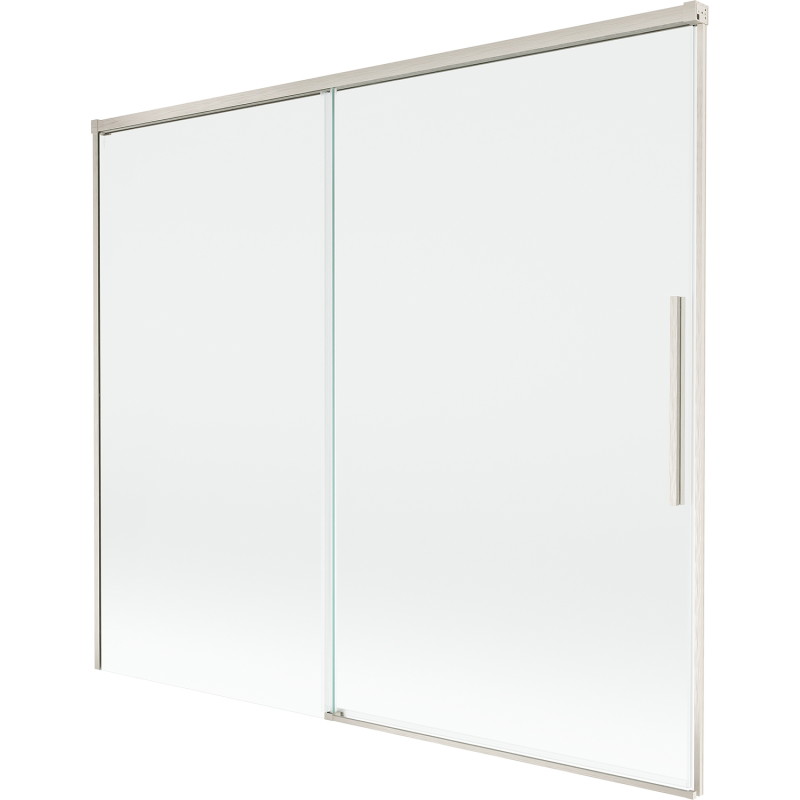 Mexen Rox dvoukřídlá vanová zástěna posuvná 180 x 150 cm, transparentní, kartáčovaný nikl - 8C9-180-001-97-00