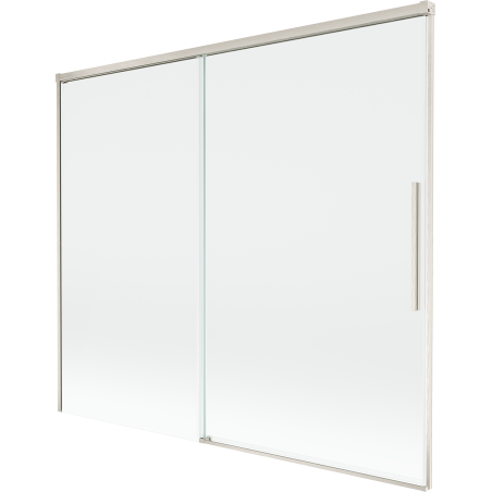 Mexen Rox dvoukřídlá vanová zástěna posuvná 180 x 150 cm, transparentní, kartáčovaný nikl - 8C9-180-001-97-00