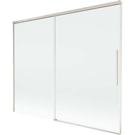 Mexen Rox posuvná dvoukřídlá vanová zástěna 190 x 150 cm, transparentní, kartáčovaný nikl - 8C9-190-001-97-00