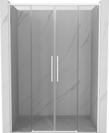 Mexen Rox Duo posuvné sprchové dveře 140 cm, transparentní, bílé - 8C2-140-002-20-00