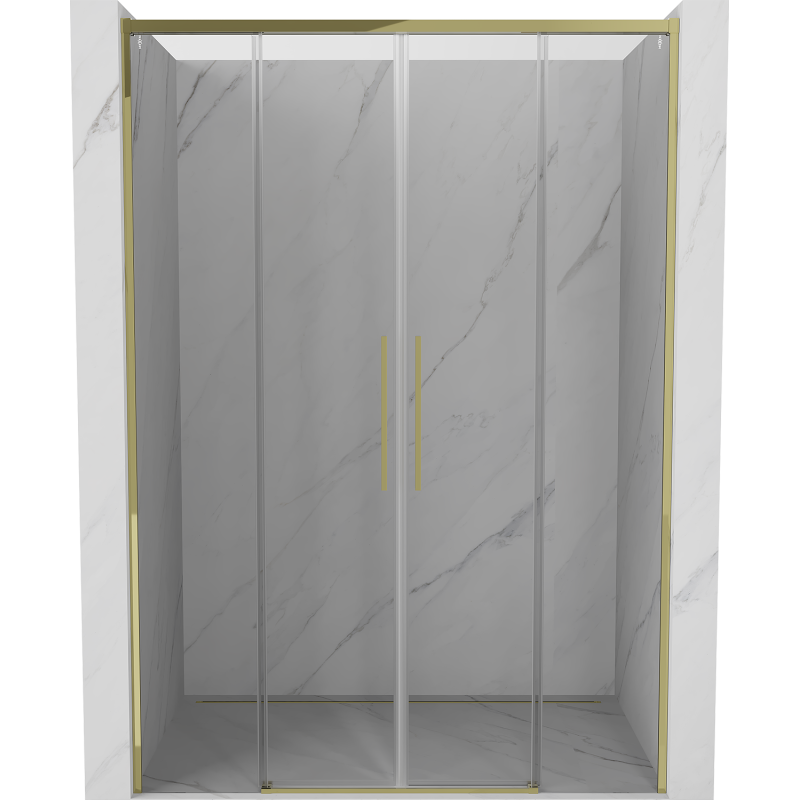 Mexen Rox posuvné sprchové dveře 140 cm, transparentní, zlaté - 8C2-140-002-50-00