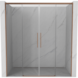 Mexen Rox posuvné sprchové dveře 180 cm, transparentní, kartáčovaná měď - 8C2-180-002-65-00