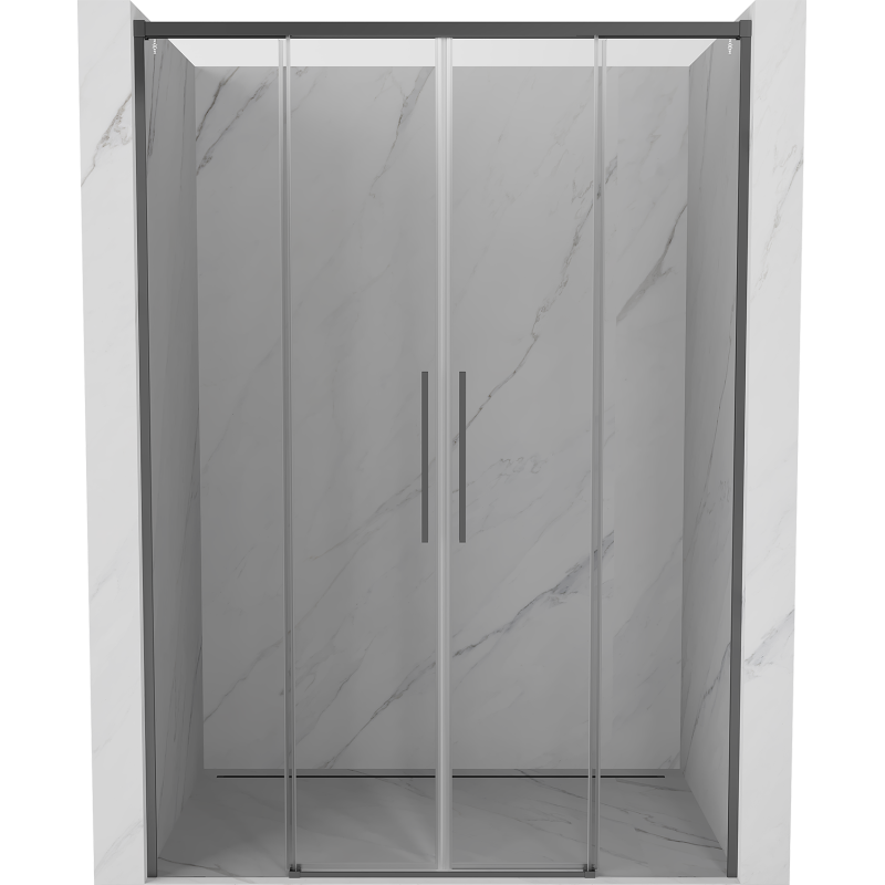Mexen Rox posuvné sprchové dveře 140 cm, transparentní, gun metal - 8C2-140-002-95-00