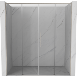 Mexen Rox posuvné sprchové dveře 190 cm, transparentní, kartáčovaný nikl - 8C2-190-002-97-00