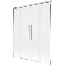 Mexen Rox vanová zástěna 2dílná posuvná 150 x 150 cm, transparentní, chrom - 8C9-150-002-01-00