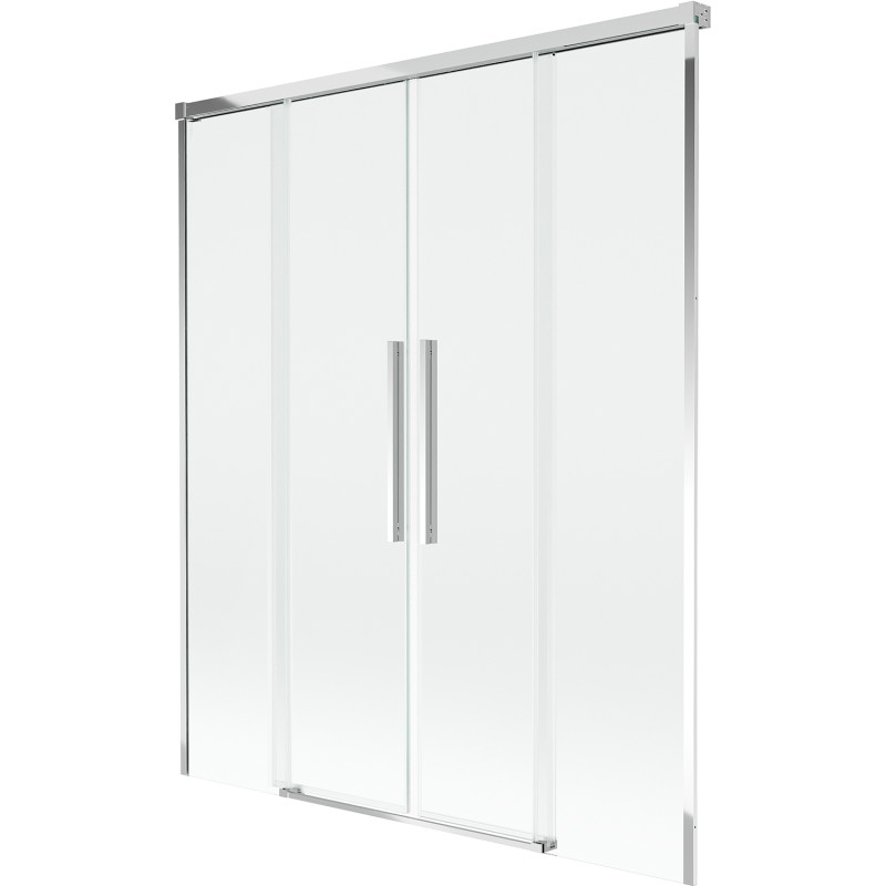 Mexen Rox 2křídlá posuvná vanová zástěna 160 x 150 cm, transparentní, chrom - 8C9-160-002-01-00