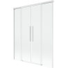 Mexen Rox vanová zástěna 2-křídlová posuvná 150 x 150 cm, transparentní, bílá - 8C9-150-002-20-00