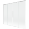 Mexen Rox vanová zástěna dvoukřídlá posuvná 170 x 150 cm, transparentní, bílá - 8C9-170-002-20-00