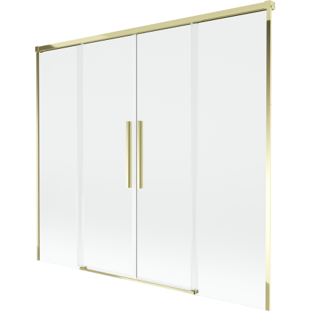 Mexen Rox sprchová zástěna do vany, dvoukřídlá posuvná 170 x 150 cm, transparentní, zlatá - 8C9-170-002-50-00