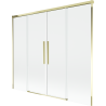 Mexen Rox vanová zástěna 2-křídlá posuvná 190 x 150 cm, transparentní, zlatá - 8C9-190-002-50-00