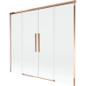 Mexen Rox sprchový paraván dvoukřídlý posuvný 170 x 150 cm, transparentní růžové zlato - 8C9-170-002-60-00