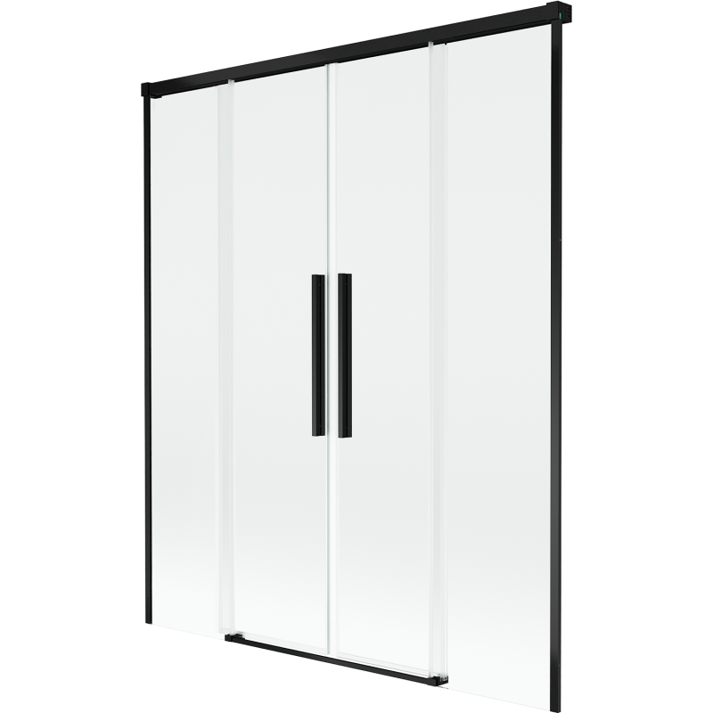 Mexen Rox 2křídlý posuvný sprchový kout 140 x 150 cm, transparentní, černý - 8C9-140-002-70-00