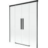 Mexen Rox 2křídlý posuvný sprchový kout 140 x 150 cm, transparentní, černý - 8C9-140-002-70-00
