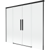 Mexen Rox sprchová zástěna dvoukřídlá posuvná 180 x 150 cm, transparentní, černá - 8C9-180-002-70-00