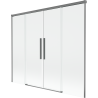 Mexen Rox vanová zástěna dvoudílná posuvná 170 x 150 cm, transparentní, gun metal - 8C9-170-002-95-00