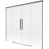 Mexen Rox vanová zástěna 2-křídlová posuvná 180 x 150 cm, transparentní, gun metal - 8C9-180-002-95-00