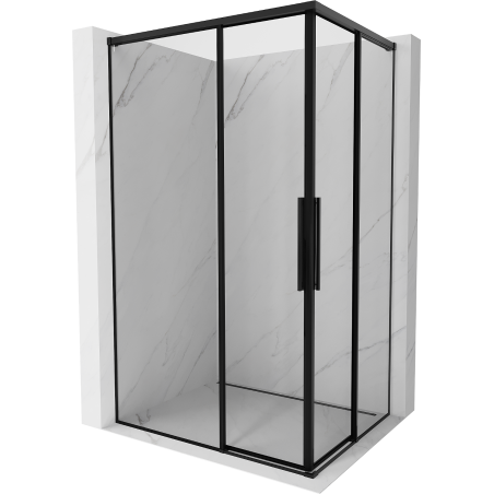 Mexen Rox Duo posuvná sprchová kabina 90 x 85 cm, černý rám, černá - 8C2D-090-085-70-70