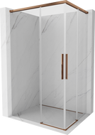 Mexen Rox Duo posuvná sprchová kabina 110 x 95 cm, průhledná, růžové zlato - 8C2D-110-095-60-00