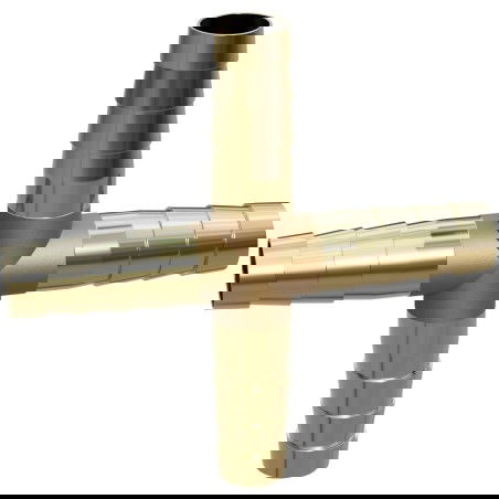 Mexen BRASS čtyřnásobný konektor pro hadici X mosazný 10 x 10 x 10 x 10 mm - W97432-10101010