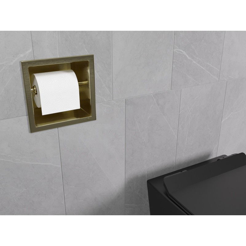 Mexen X-Wall-P držák na toaletní papír, zlatý kartáčovaný - 1953