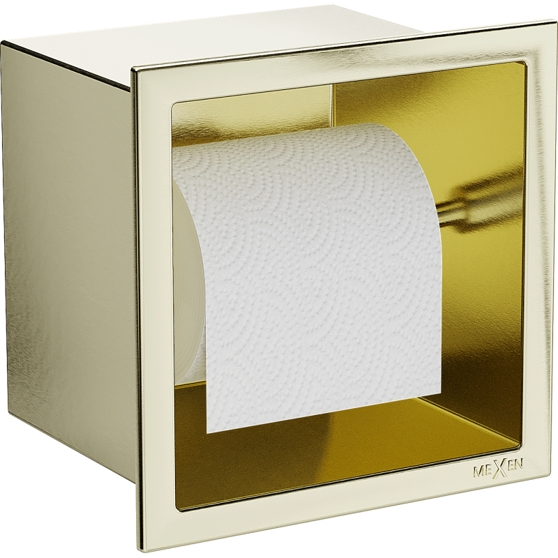 Mexen X-Wall-P držák na toaletní papír, zlatý kartáčovaný - 1953