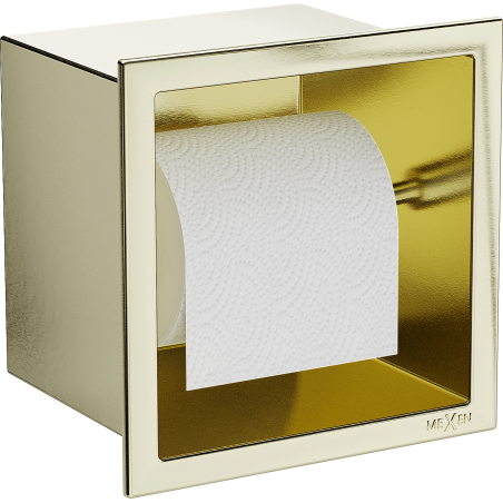 Mexen X-Wall-P držák na toaletní papír, zlatý kartáčovaný - 1953