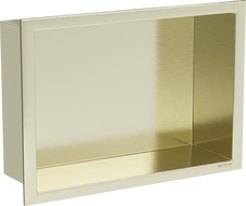 Mexen X-Wall-R nástěnná police s límcem 30 x 20 cm, zlatá kartáčovaná - 1950302010