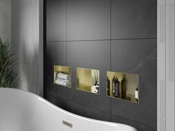 Mexen X-Wall-NR police bez rámečku 30 x 20 cm, zlatá kartáčovaná - 1951302010