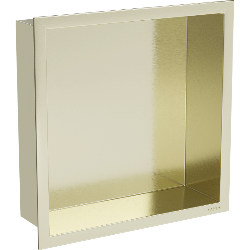 Mexen X-Wall-R nástěnná police s límcem 30 x 30 cm, zlatá kartáčovaná - 1950303010